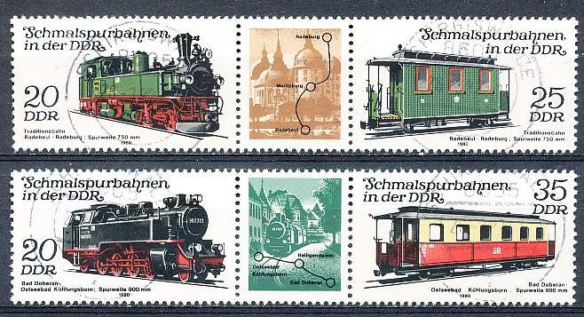 GERMANY  DDR   1980  -   Railways - Locomotives  FULL SET    -  FINE    USED