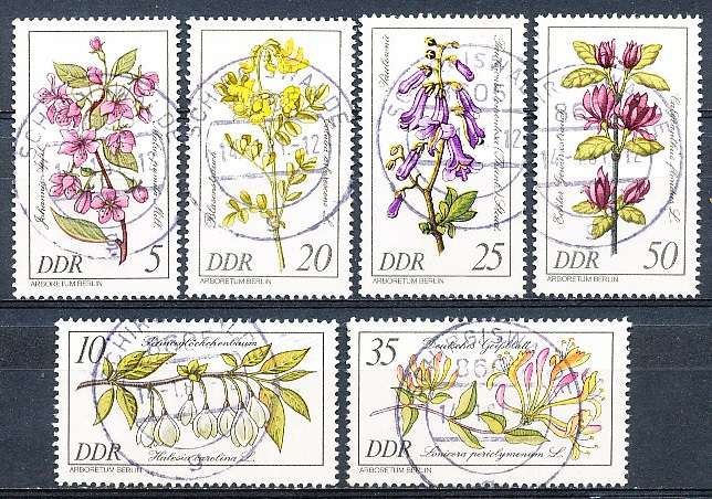 GERMANY  DDR   1981  -   Rare Flora  FULL SET    -  FINE    USED