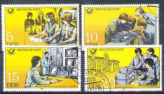 GERMANY  DDR   1981  -   Post and Telegraph Service  PART SET    -  FINE    USED