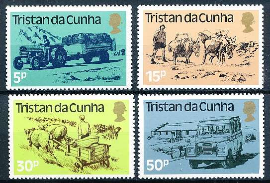 TRISTAN da CUNHA  - 1983   Land Transport    SET  -  FINE  MINT