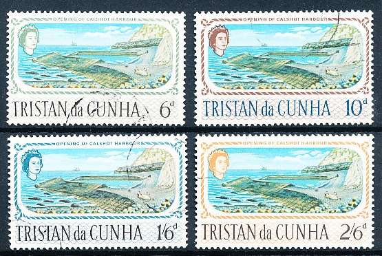 TRISTAN da CUNHA  - 1967     Calshot Harbor  SET  -    FINE  USED