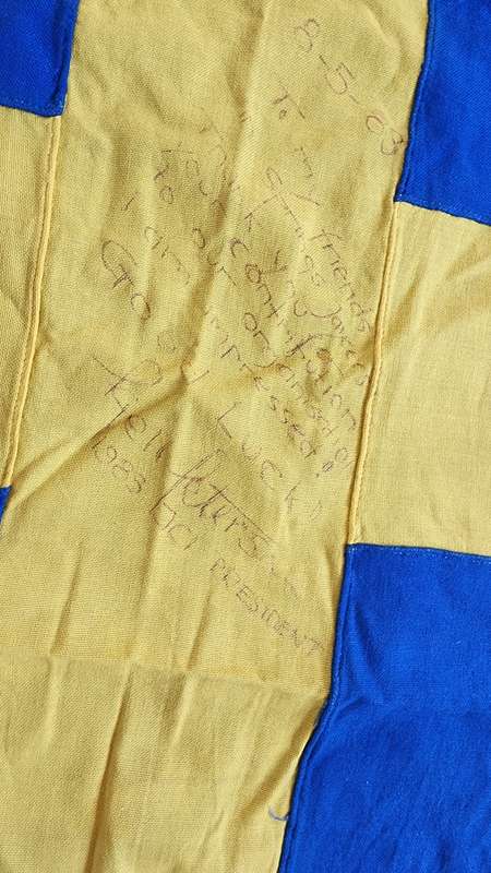 Vintage signed Swedish flag - 140 x 85cm