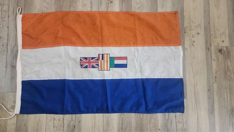 Vintage old South Africa flag - 90 x 60cm