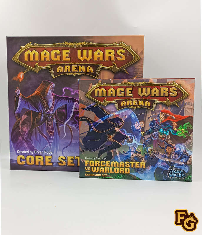Mage Wars Arena Core Set plus Forcemaster vs Warlord Expansion Set