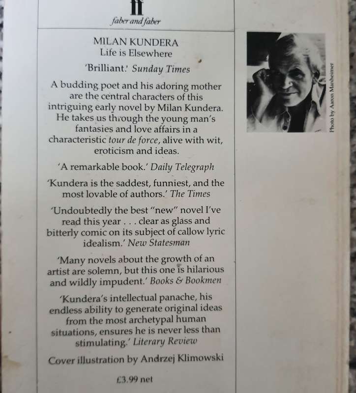 Milan Kundera: Life is Elsewhere