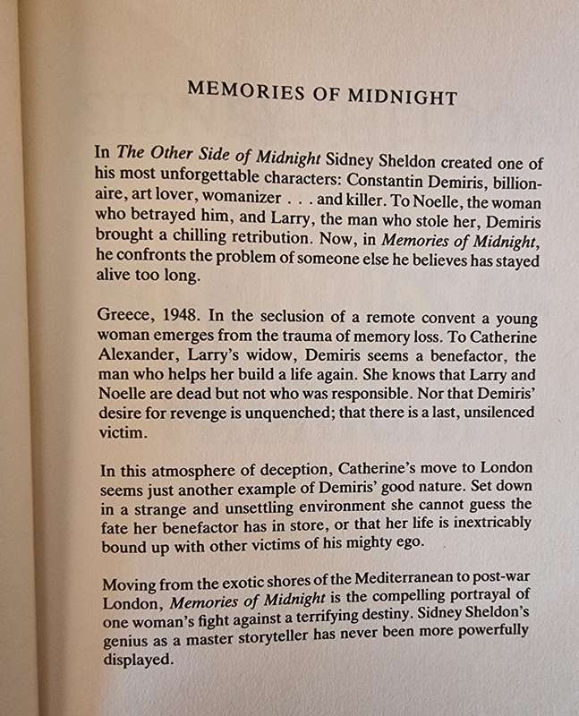 Sidney Sheldon: Memories of Midnight