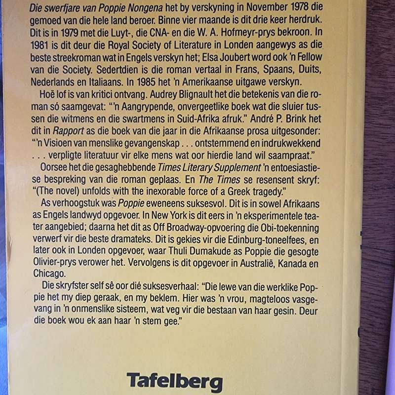 Elsa Joubert: Die swerfjare van Poppie Nongena