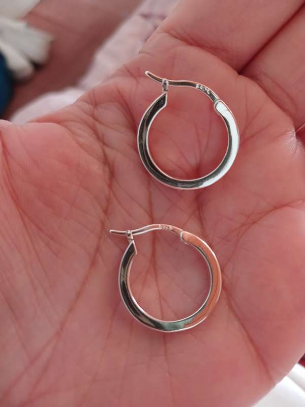 925 Sterling Silver Hoop Earrings 20mm