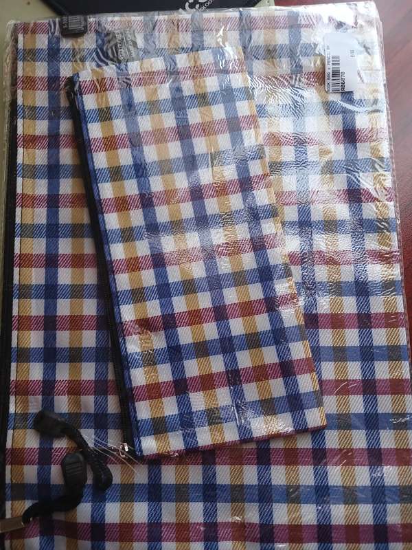 Vintage Checkered Book Bag and Pencil Bag