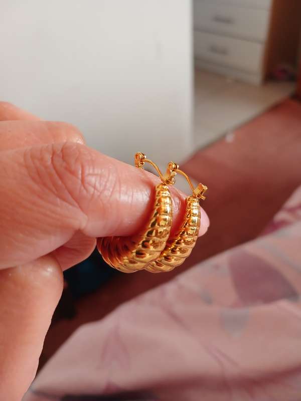 Shell Gold Plated Stainless Steel Earrings