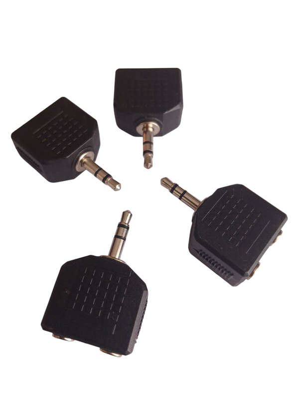 4 Pack 3.5mm M to 2 x 3.5mm F Adapter