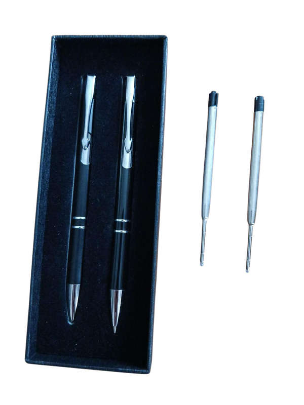 2 Piece Ballpoint Pen and Clutch/Mechanical Pencil Set With 2 Refills