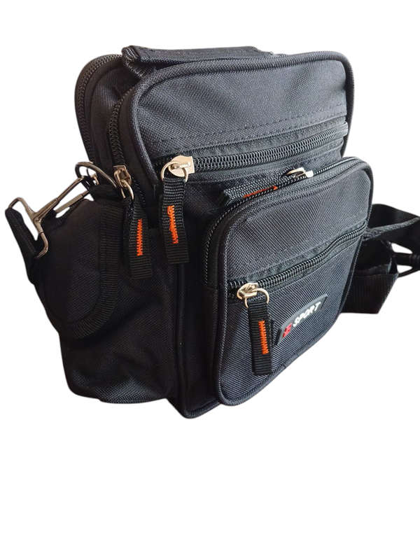 Black Sling Bag 5 Pockets Small