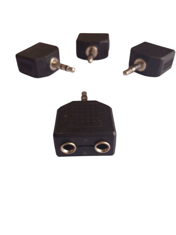 4 Pack 3.5mm M to 2 x 3.5mm F Adapter