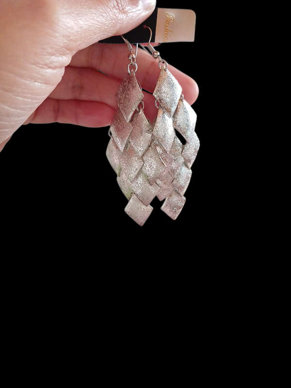 Silver Vintage Ethnic Style Multi-layered Leaf Earrings