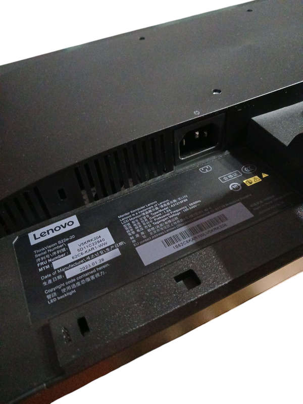 Lenovo ThinkVision S22e-20 19" Monitor