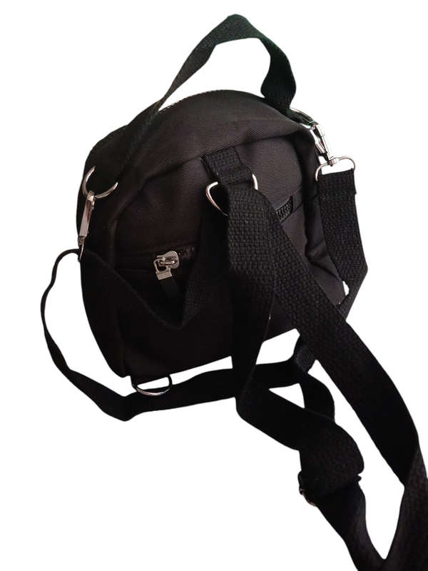 Jing Pin Black Sling Backpack Bag 3 Pockets