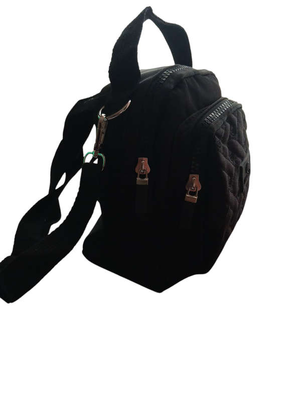 Jing Pin Black Sling Backpack Bag 3 Pockets