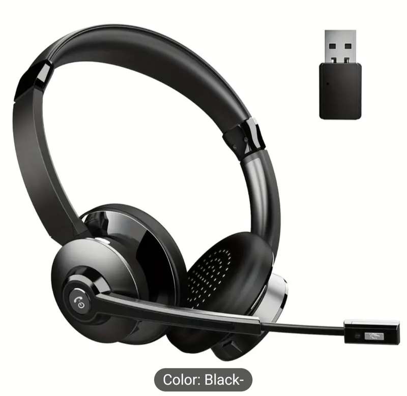 Wireless Over-Ear Headphones with AI Noise Cancelling