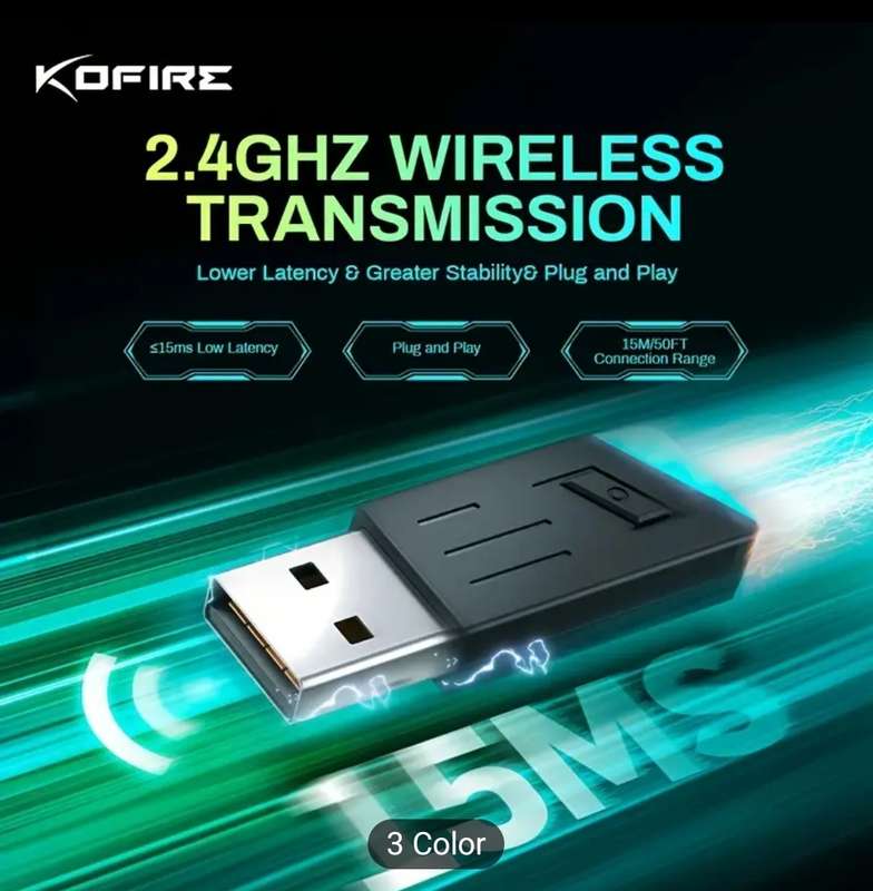 KOFIRE UG-06 Pro Wireless Gaming Headset for PS4 PS5pcs, PC (In Original Box)