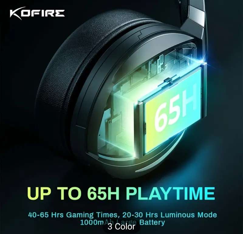 KOFIRE UG-06 Pro Wireless Gaming Headset for PS4 PS5pcs, PC (In Original Box)