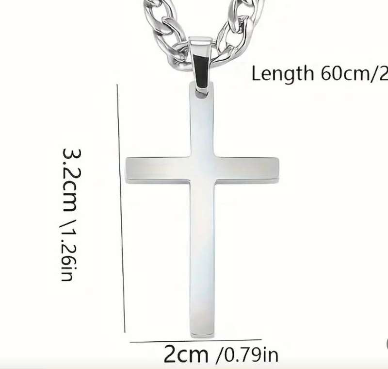 Stainless Steel Cross Pendant Necklace