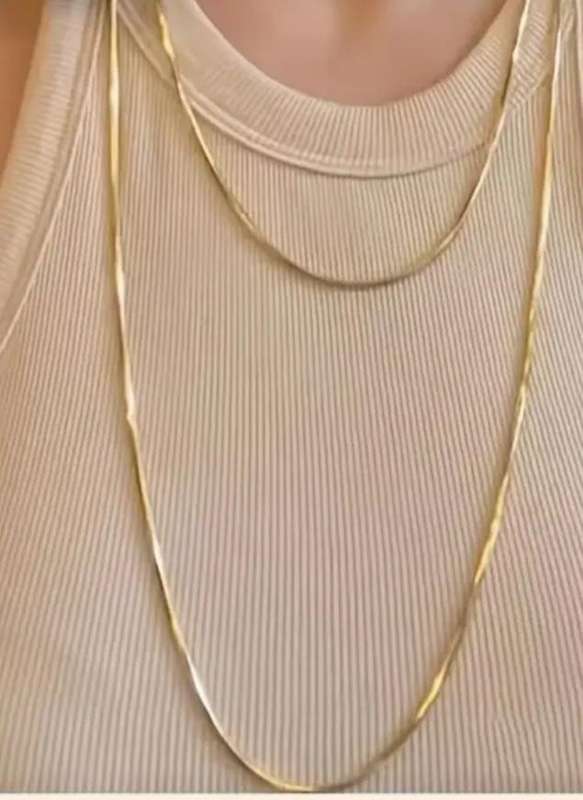 Gold Plated Stainless Steel Chain Layering Necklace