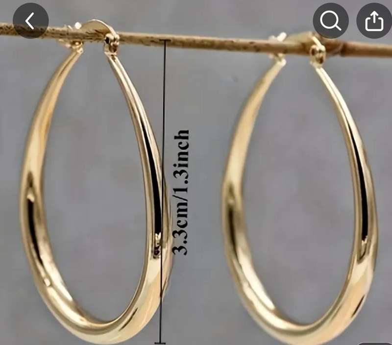 Gold Plated Bohemian Hoop Earrings Vintage Style