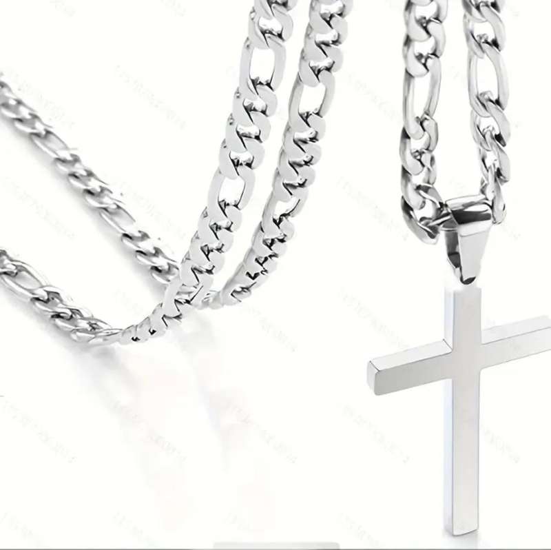 Stainless Steel Cross Pendant Necklace