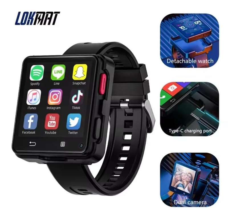 LOKMAT APPLLP 2 Max Android 11 Smart Watch Phone 2.64' Large Screen (In Original Box)