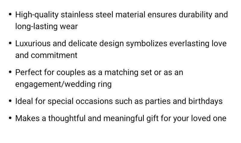 Two Piece Romantic Fashion Stainless Steel Ring