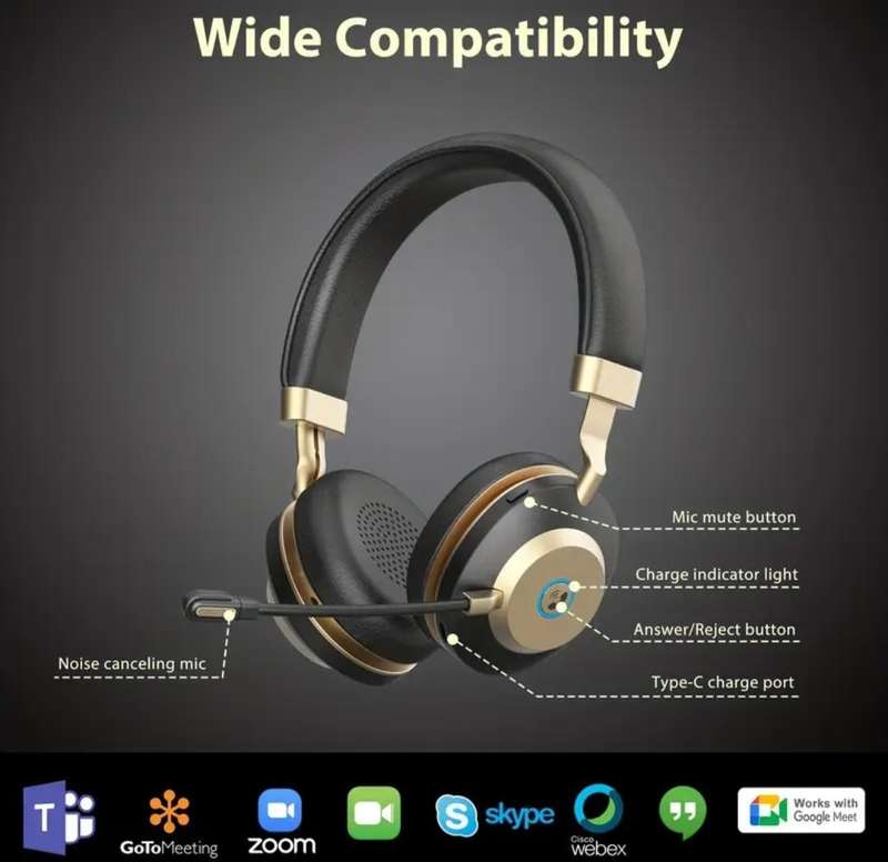 Earbay V5.3 Wireless Headset with Microphone