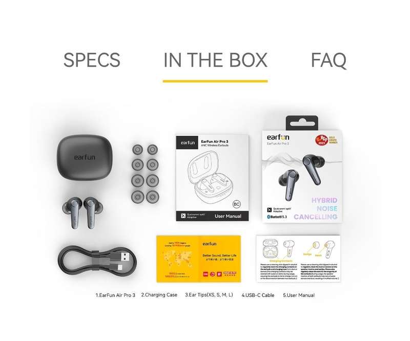 EarFun Air Pro 3 - Black (Original Box)