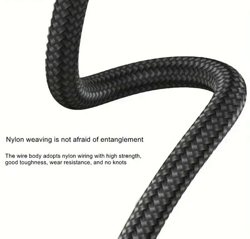 Long (3 meter) 3-in-1 OLISHEN USB Fast Charging Cable - Black