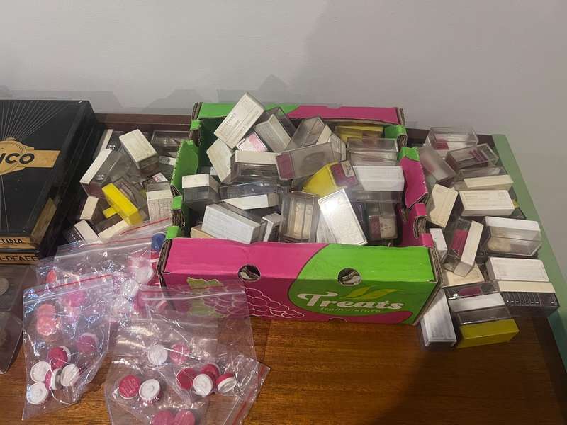 Vintage Watch Watchmaker's Lot, Spares, NOS Dials and NOS Parts Boxes.
