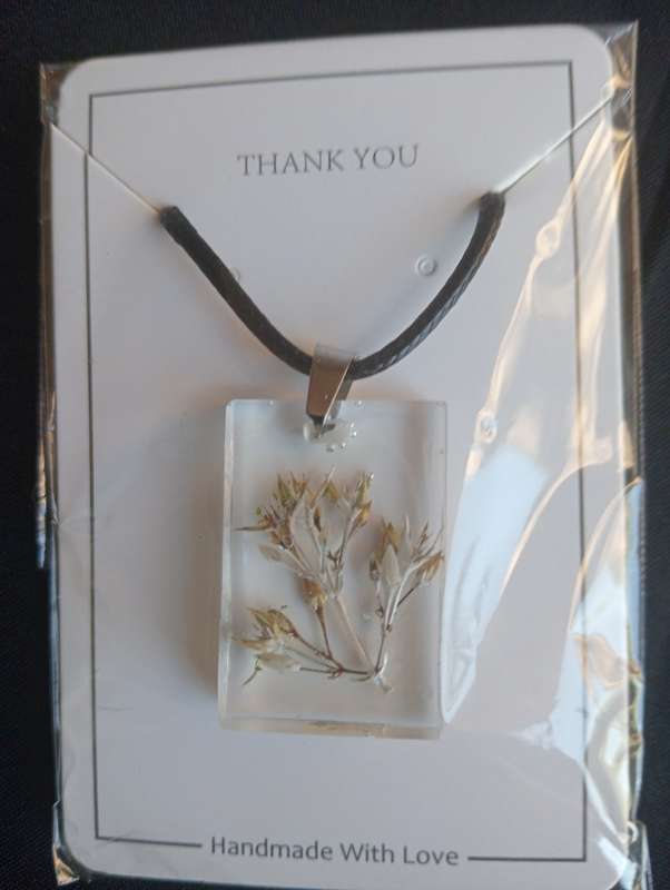 Fairy Crassulae Resin Necklace