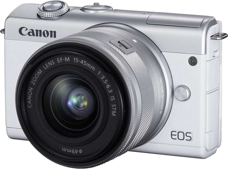Canon EOS M200 Mirrorless camera, 4K video resolution (white)