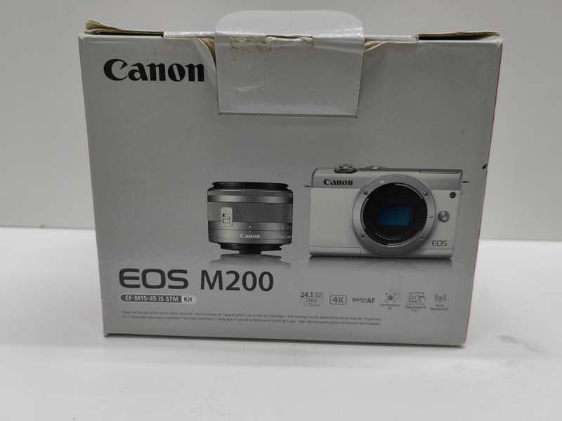 Canon EOS M200 Mirrorless camera, 4K video resolution (white)