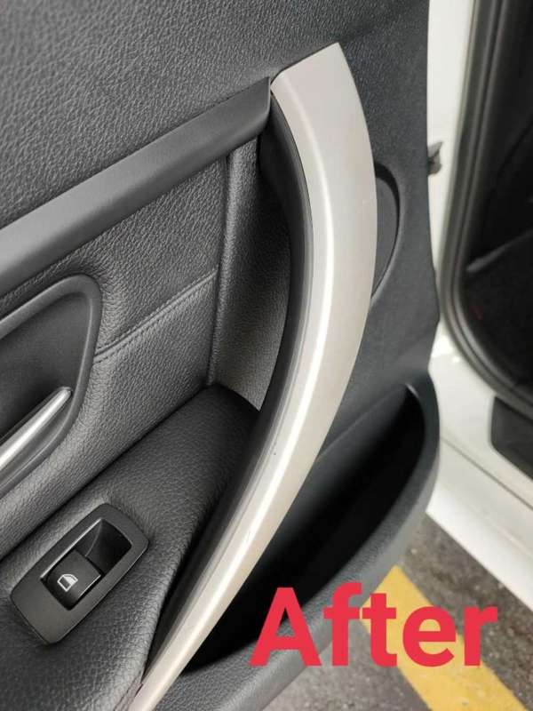 2 PCS BLACK BMW INNER DOOR HANDLE COVERS TO FIT F30 F32 F34 F36 F80 F82