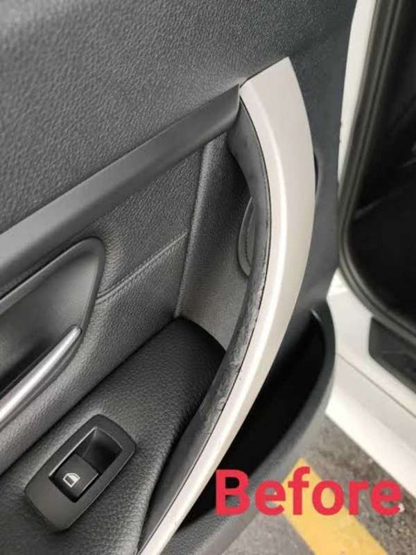 2 PCS BLACK BMW INNER DOOR HANDLE COVERS TO FIT F30 F32 F34 F36 F80 F82