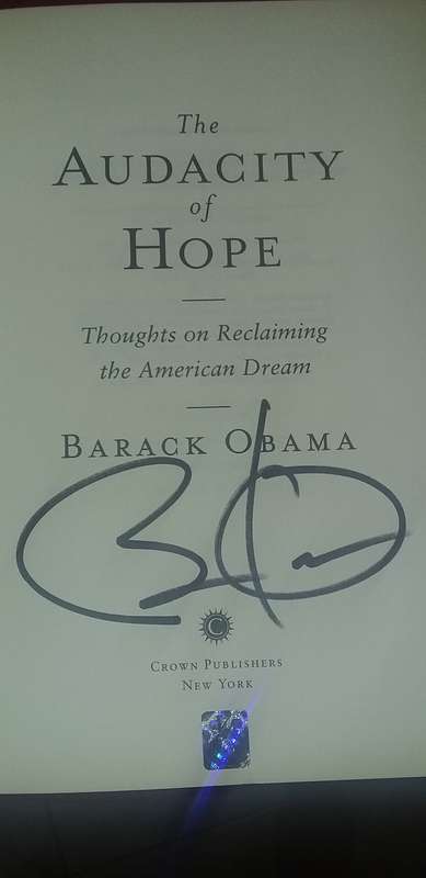 Barack Obama signed The Audacity of Hope 1st edition