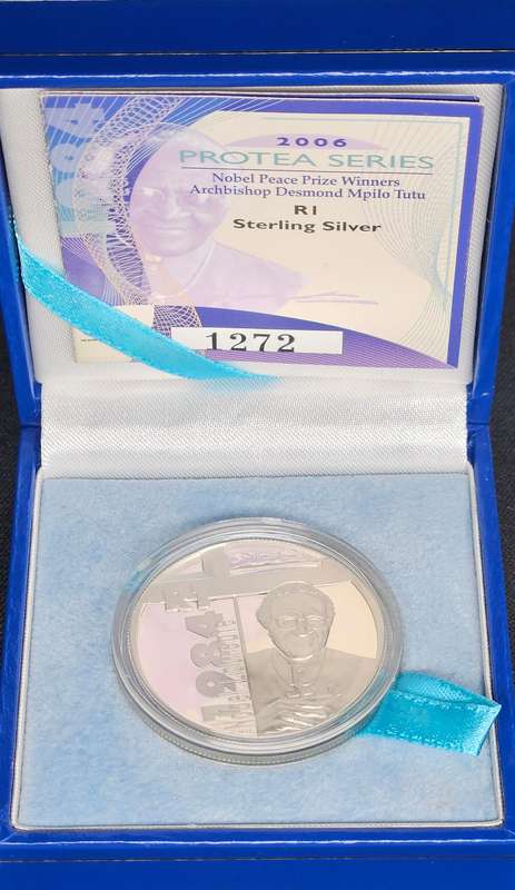 2006 NOBEL PEACE PRIZE WINNER DESMOND TUTU SILVER R1