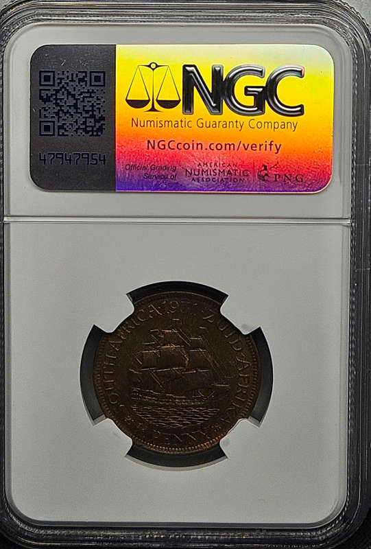 1931 SOUTH AFRICAN HALF PENNY MS63 BN