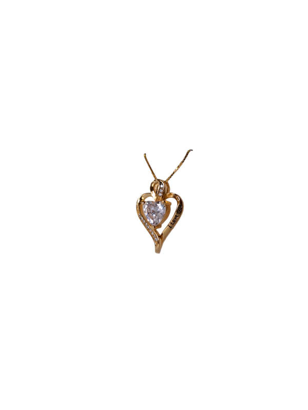 18K Gold plated Sterling silver Heart Shape Necklace
