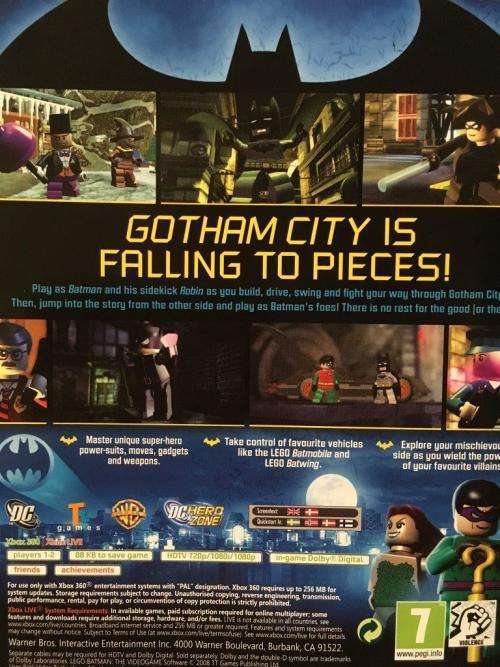 Xbox 360  Lego Batman The Video Game Xbox360 Classics