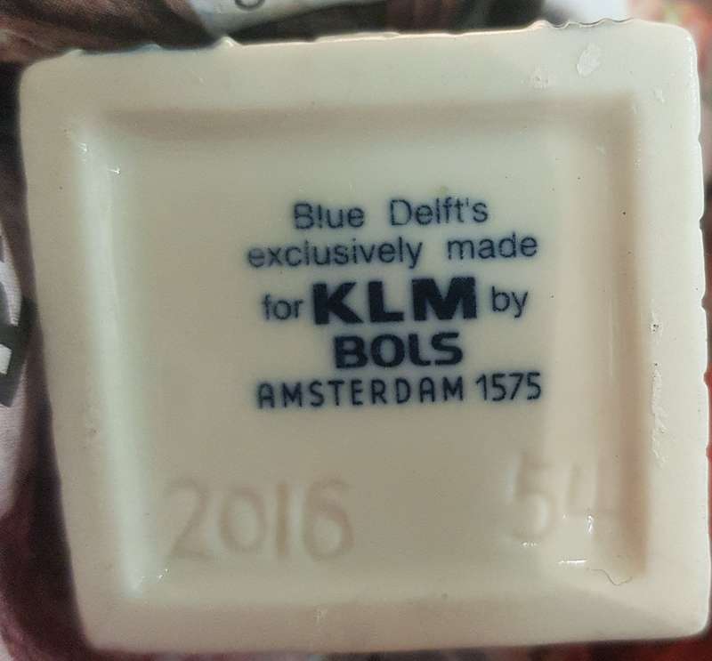 DELFT NO 54 Miniature Houses 2016 KLM Blue Delft