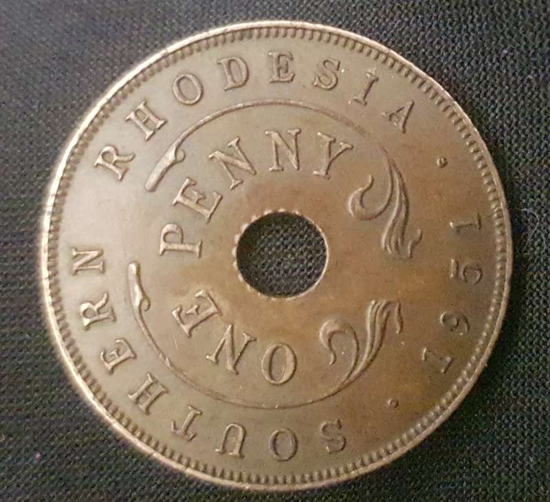 1951 Rhodesian One Penny