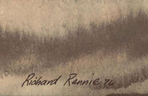 Richard Rennie Watercolor Signed