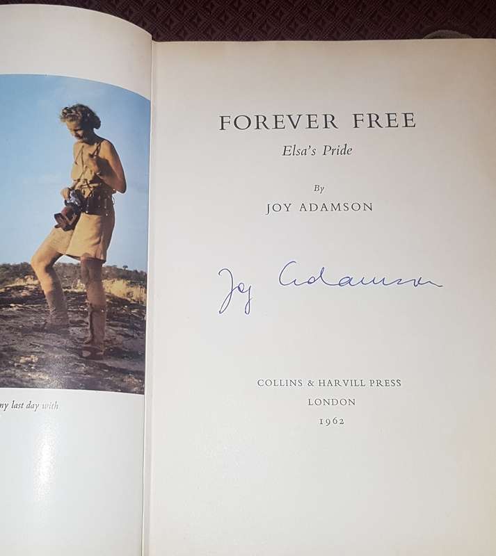 Forever Free Elsa's Pride SIGNED by Joy Adamson