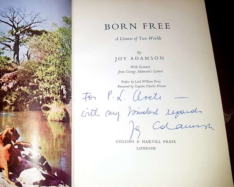 Born Free SIGNED by Joy Adamson